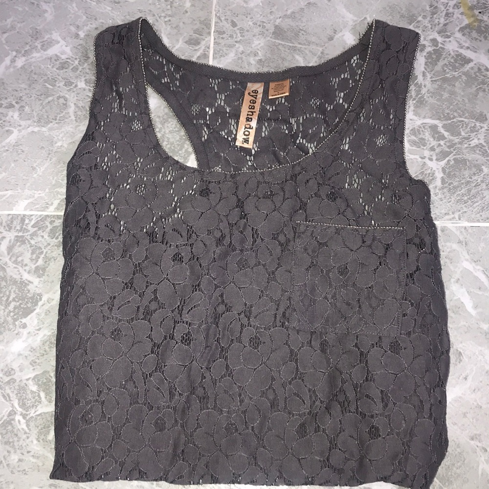 Grey lace tank‼️‼️‼️‼️‼️‼️‼️
